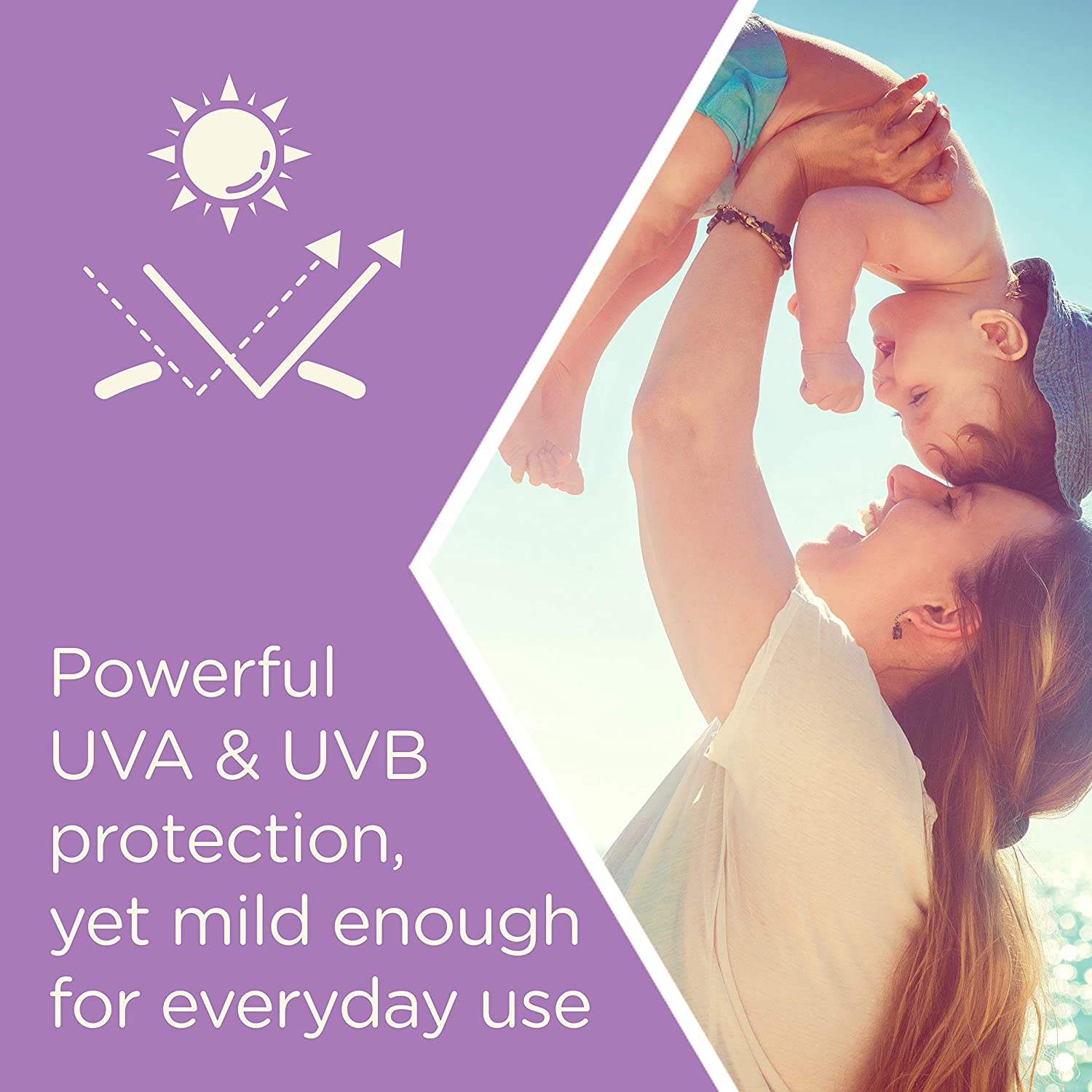 Aveeno Baby Continuous Protection Zinc Oxide Mineral Sunscreen Lotion for Sensitive Skin, Broad Spectrum SPF 50, Paraben- & Tear-Free, Sweat- & Water-Resistant, Travel-Size, 2 x 3 fl. oz - Image 7